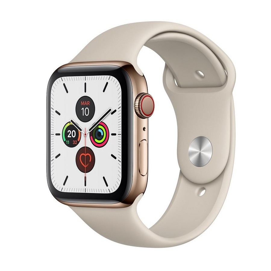 Comprar Apple Watch S5 40mm + Cellular Acero Inoxidable Dorado con Correa  Deportiva Piedra