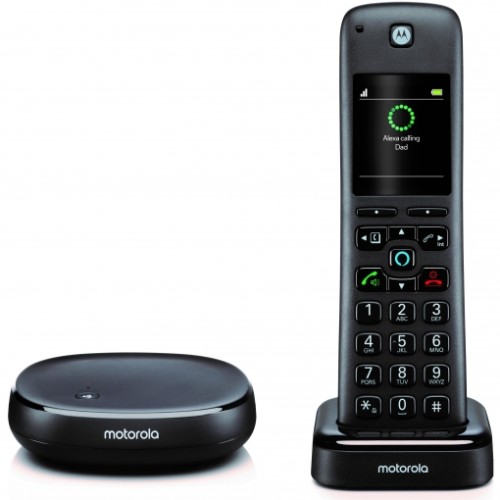 Teléfono Motorola AXH01 Unico Alexa Black