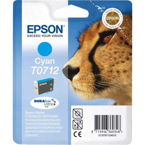 Epson Cheetah Cartucho T0712 cian