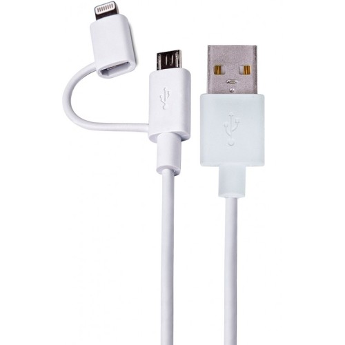 Cable DCU Micro USB & Ligthing Iphone a USB 1M