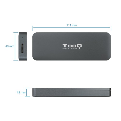 TooQ TQE-2281G caja para disco duro externo Caja externa para